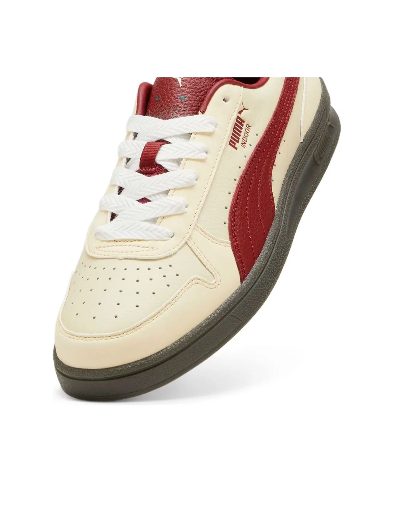 Кроссовки PUMA Indoor Players Lane 'Creamy Vanilla Intense Red' — изображение 5 из 6, бежевый