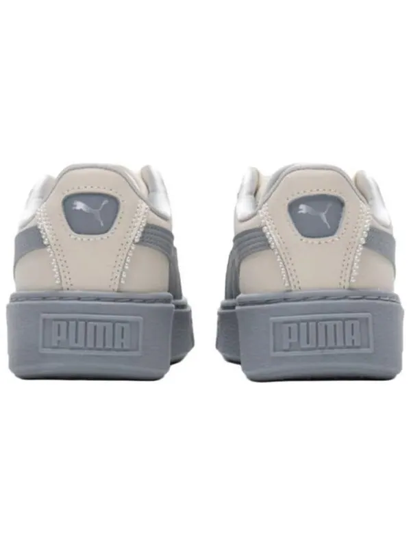 Кроссовки basket platform shoes 'pearl white blue' Puma — изображение 4 из 4, белый/синий