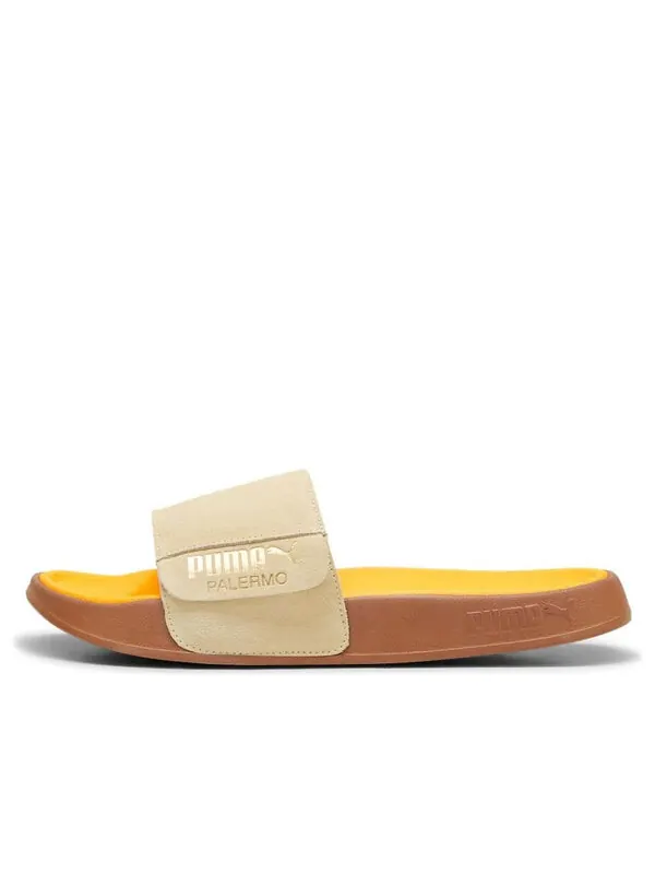 Тапочки leadcat 2.0 palermo foil slides 'creamy vanilla gold tangerine-gum' Puma — изображение 1 из 4, золотистый