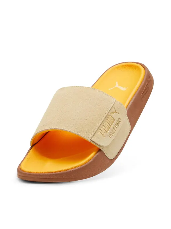 Тапочки leadcat 2.0 palermo foil slides 'creamy vanilla gold tangerine-gum' Puma — изображение 3 из 4, золотистый