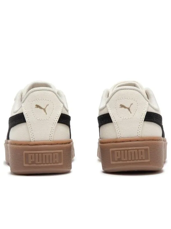 Кроссовки basket platform canvas 'beige black' Puma — изображение 3 из 4, бежевый/черный