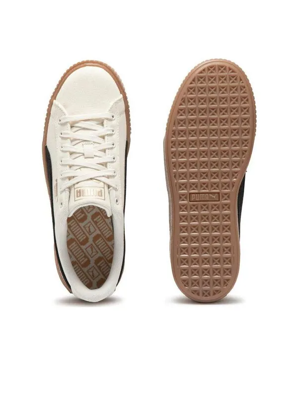 Кроссовки basket platform canvas 'beige black' Puma — изображение 4 из 4, бежевый/черный