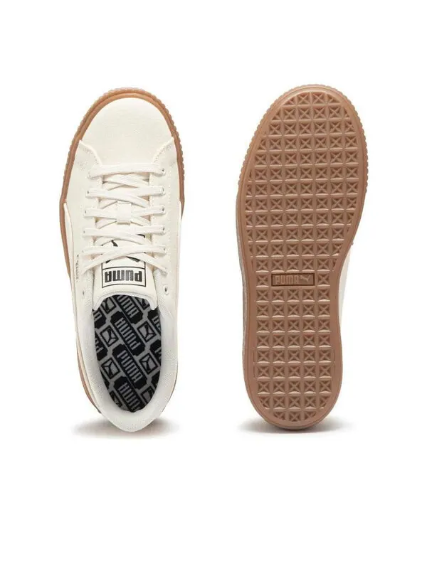 Кроссовки basket platform canvas 'beige' Puma — изображение 4 из 4, бежевый