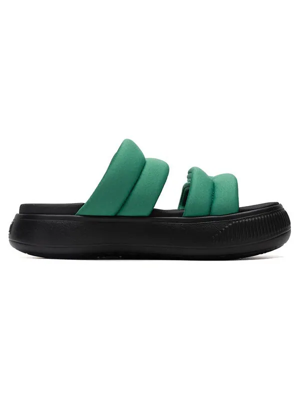 Тапочки mayu puffy slides 'green black' Puma — изображение 2 из 4, зеленый/черный