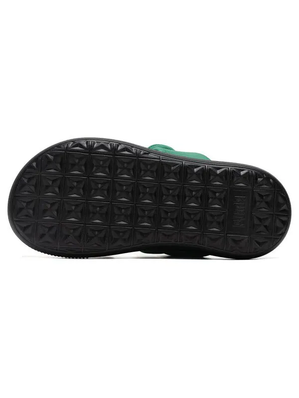Тапочки mayu puffy slides 'green black' Puma — изображение 4 из 4, зеленый/черный