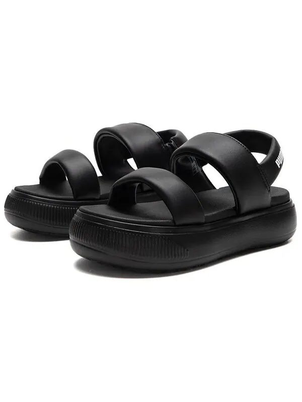 Тапочки mayu puffy slides 'black' Puma — изображение 3 из 4, черный