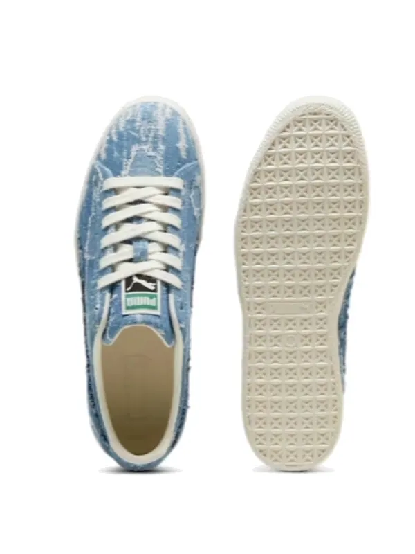 Кроссовки clyde denim 'teal white' Puma — изображение 3 из 3, белый