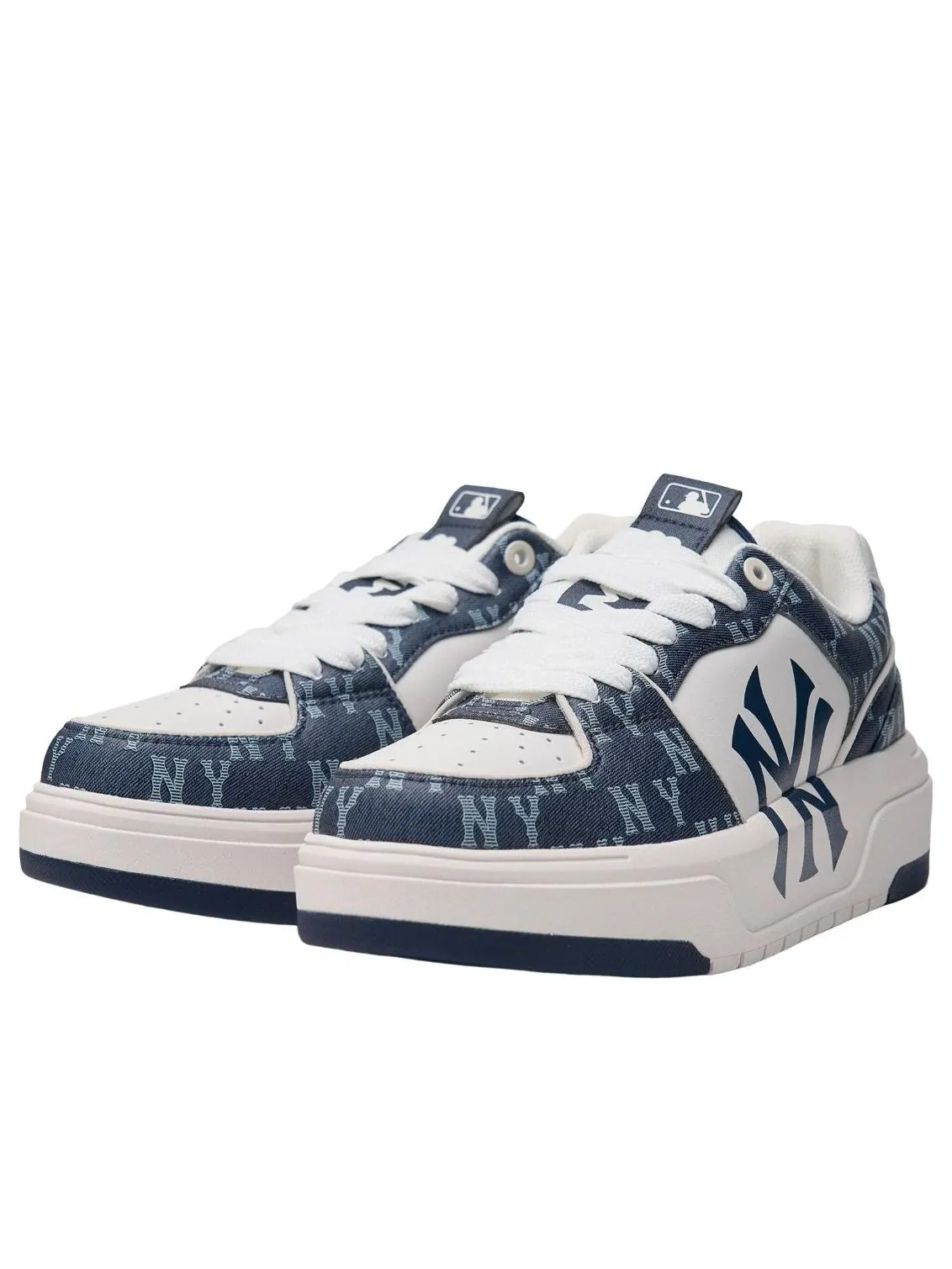 MLB Chunky Classic Denim Classic Monogram New York Yankees 'Navy' — изображение 3 из 5, темно-синий/белый