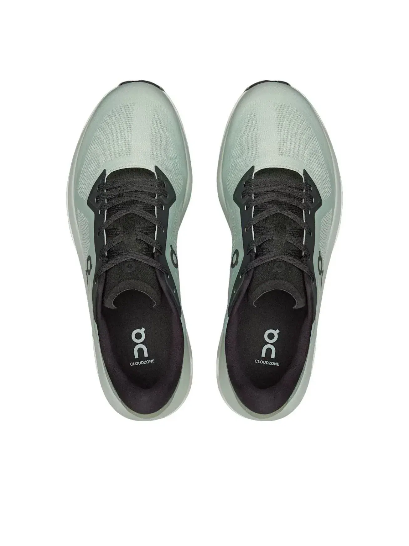 Мужские кроссовки для бега с шнуровкой Cloudzone Mineral Black On Running — изображение 2 из 5, зеленый