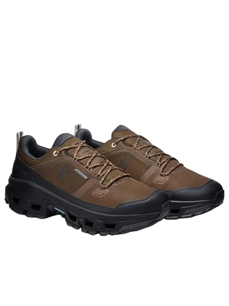 Мужские кроссовки для треккинга с шнуровкой Cloudrock Low Waterproof On Running — изображение 3 из 4, коричневый