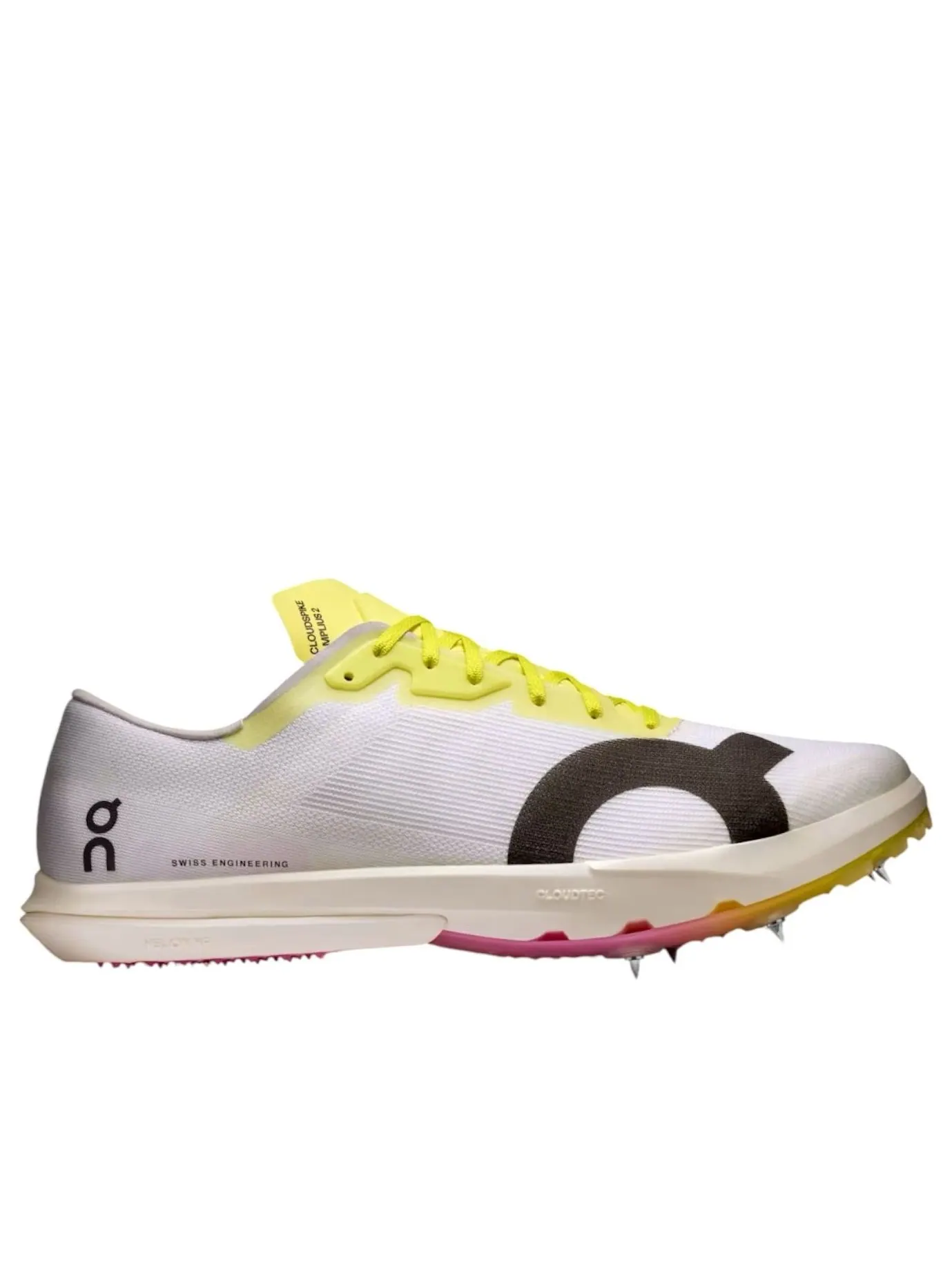 Кроссовки On Running Cloudspike Amplius 2 White Yellow Raspberry — изображение 2 из 6, белый/желтый