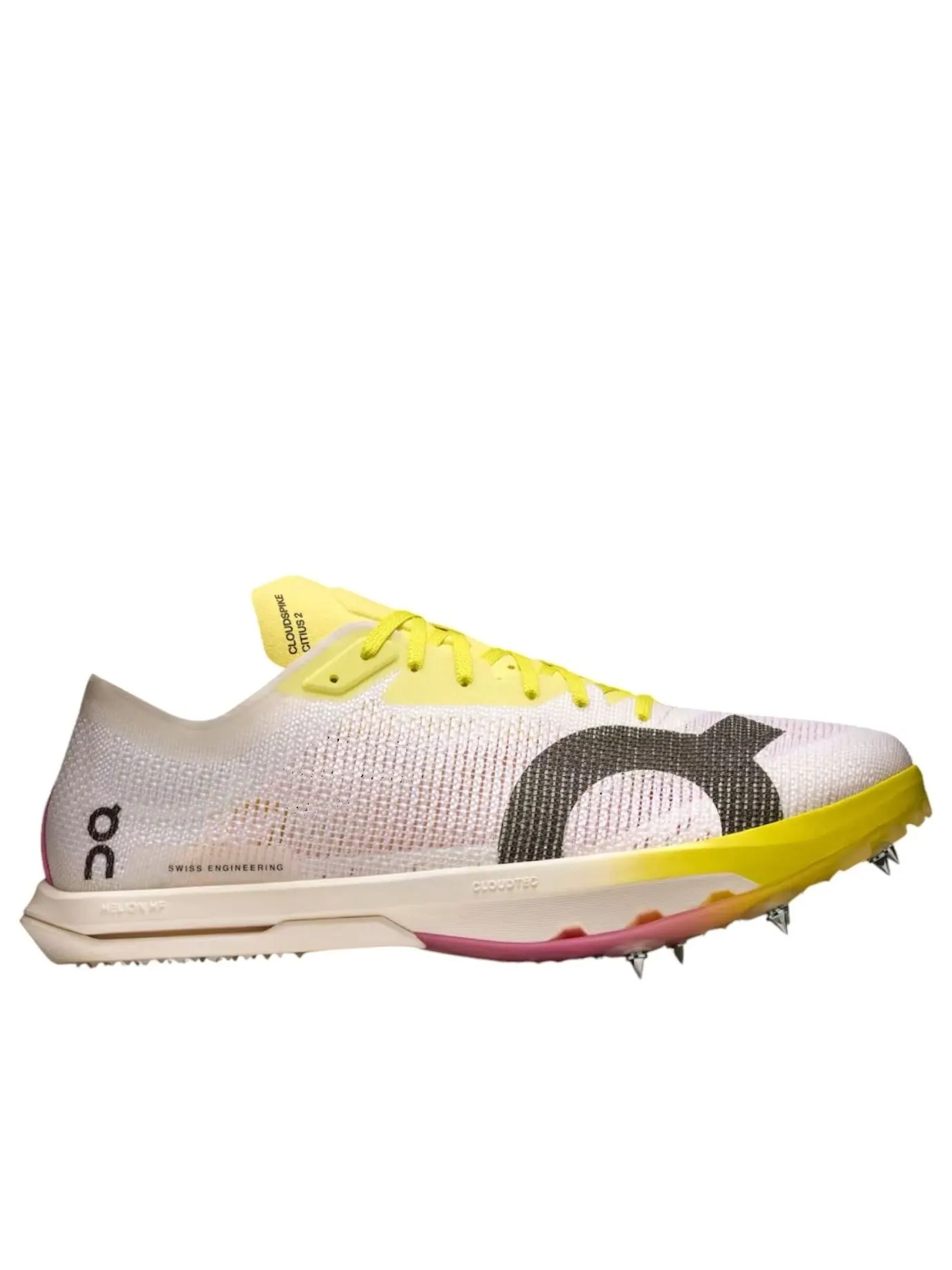 Кроссовки On Cloudspike Citius 2 White Yellow Raspberry — изображение 2 из 6, белый
