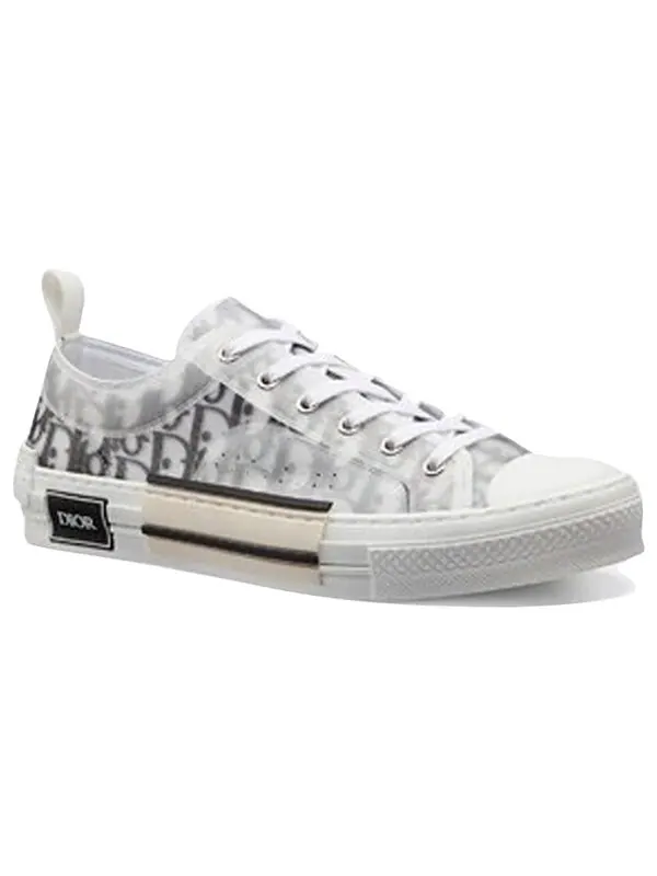Кроссовки b23 low top 'logo oblique' Dior — изображение 3 из 4, белый/черный