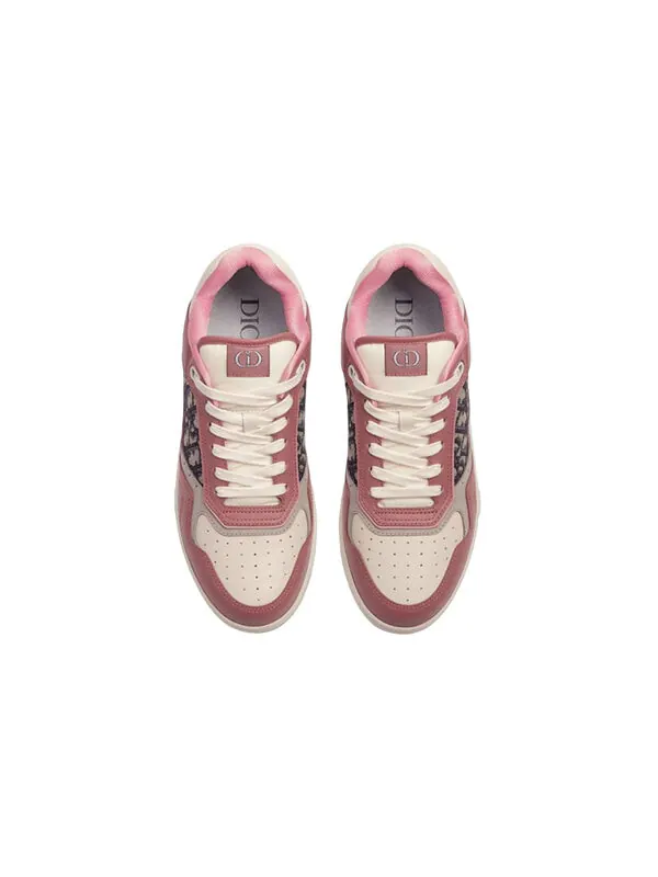 Кроссовки b27 low-top sneaker pink and cream smooth calfskin Dior — изображение 3 из 4, белый/розовый