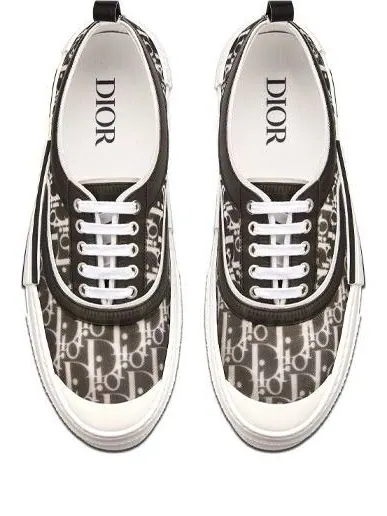 Кроссовки b23 low black oblique canvas Dior