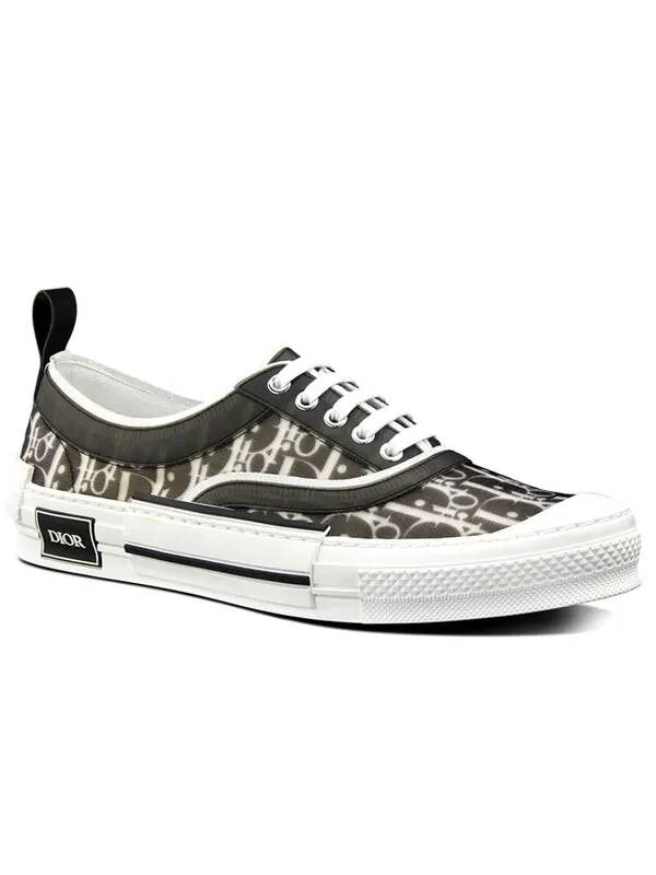 Кроссовки b23 low black oblique canvas Dior — изображение 3 из 4, черный/белый