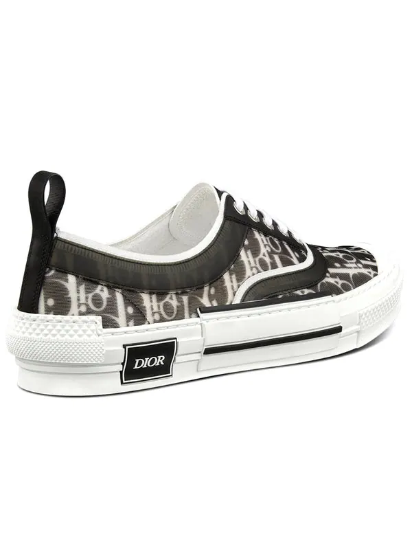 Кроссовки b23 low black oblique canvas Dior — изображение 4 из 4, черный/белый