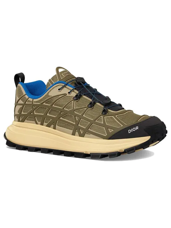 Кроссовки b31 runner sneaker brown technical mesh and khaki Dior — изображение 2 из 4, коричневый