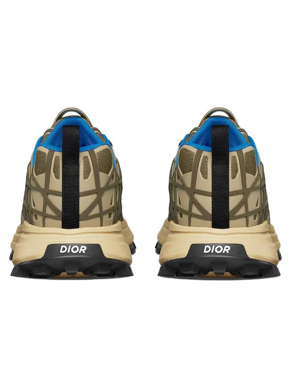 Кроссовки b31 runner sneaker brown technical mesh and khaki Dior — изображение 3 из 4, коричневый