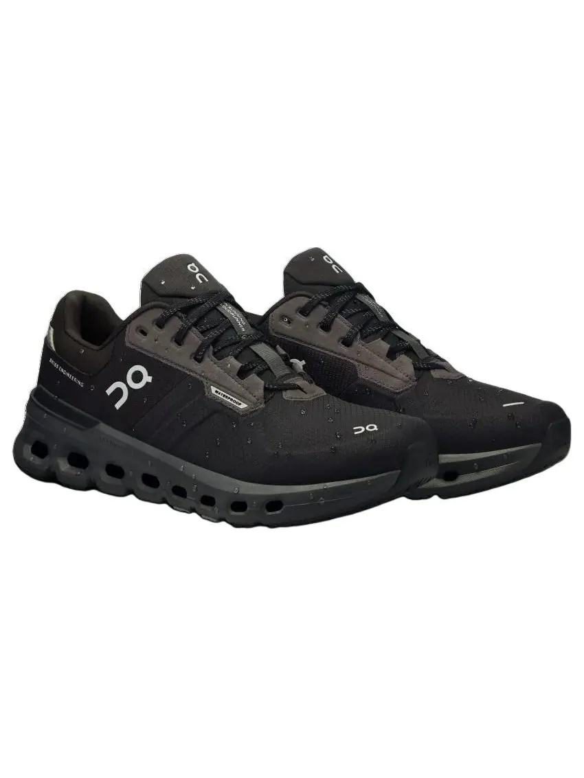 Кроссовки женские On Cloudrunner 2 Waterproof водонепроницаемые — изображение 3 из 7, серый/черный