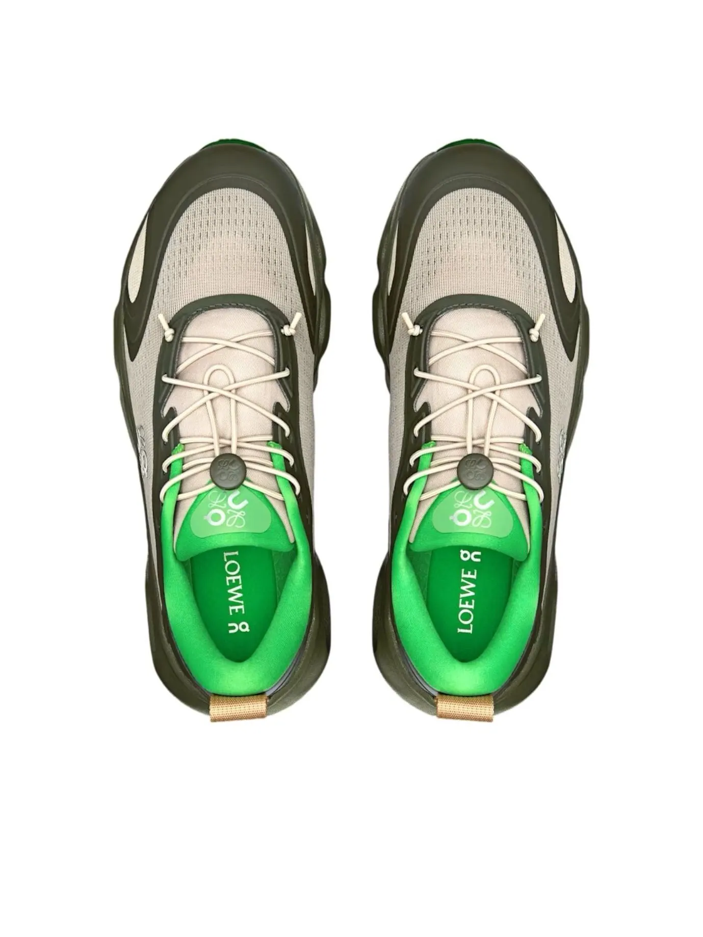 Кроссовки On Running x LOEWE Cloudsolo 'Khaki Green Sand' — изображение 3 из 6, оливковый зеленый