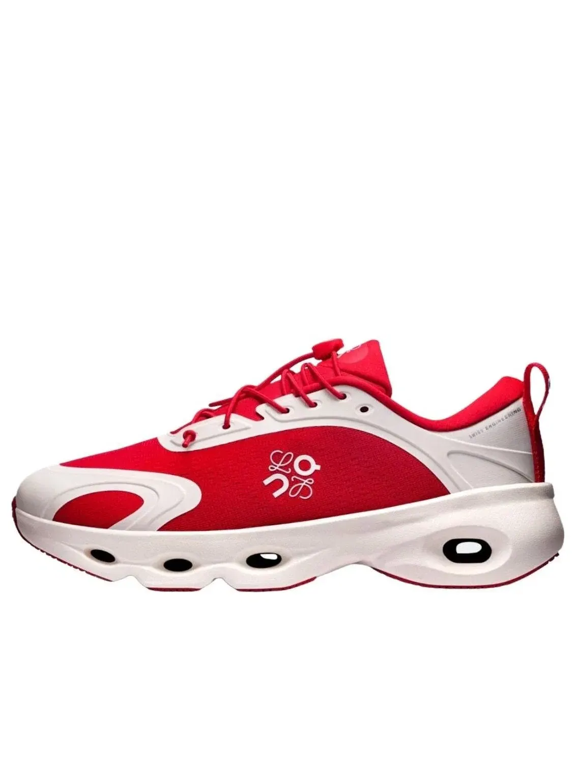 Женские кроссовки с шнуровкой On Running x Loewe Cloudsolo Red Eggshell — изображение 1 из 5, красный