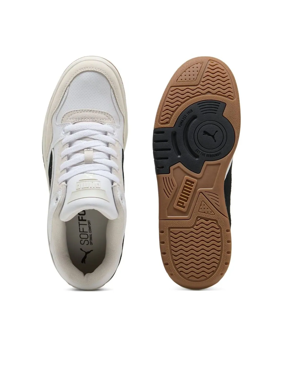 Кроссовки PUMA Rebound Retro SD 'Beige White Black' — изображение 3 из 6, бежевый