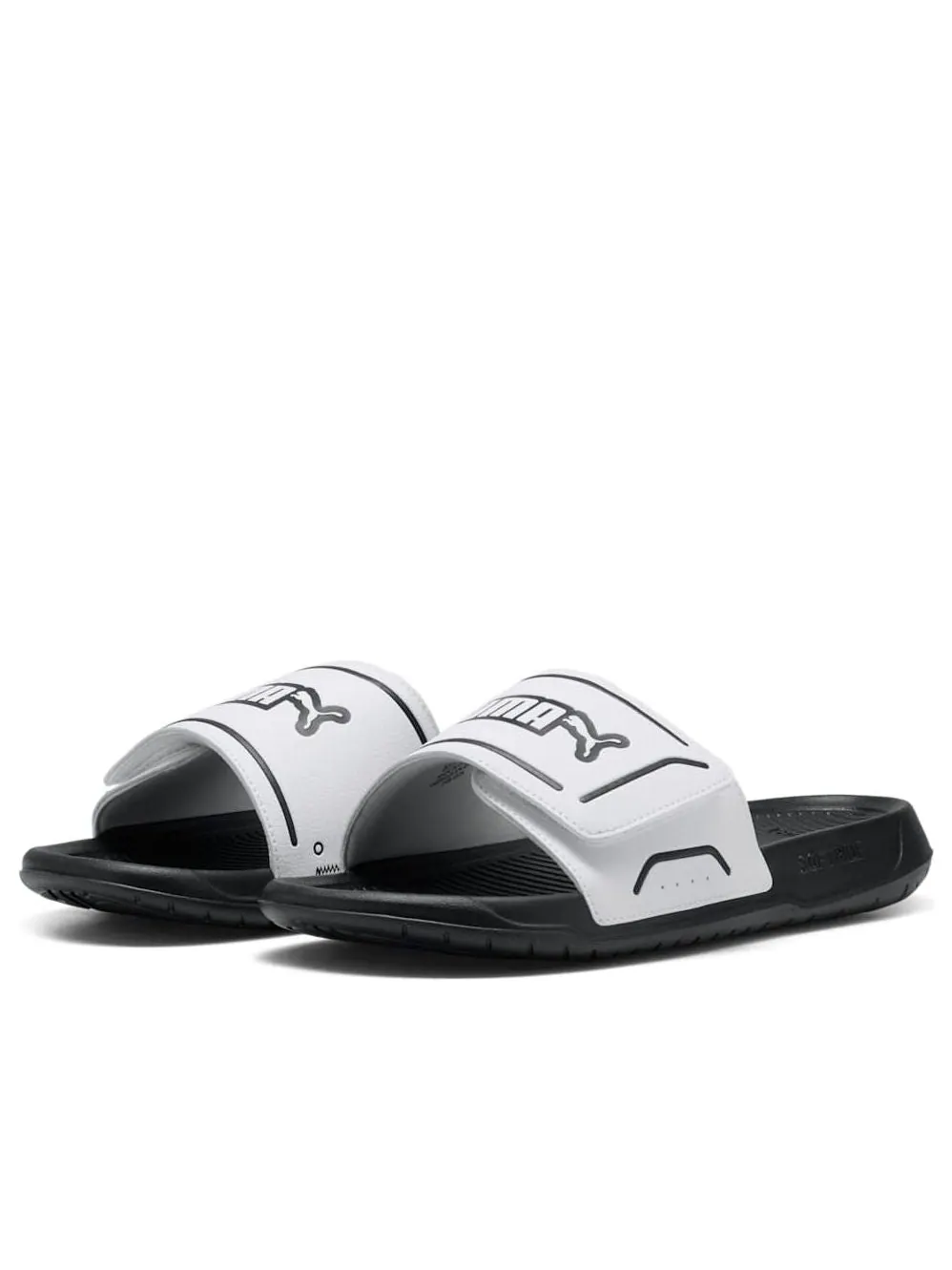 Шлепанцы Puma Royalcat Comfort 2 'White Black' — изображение 2 из 6, белый/черный