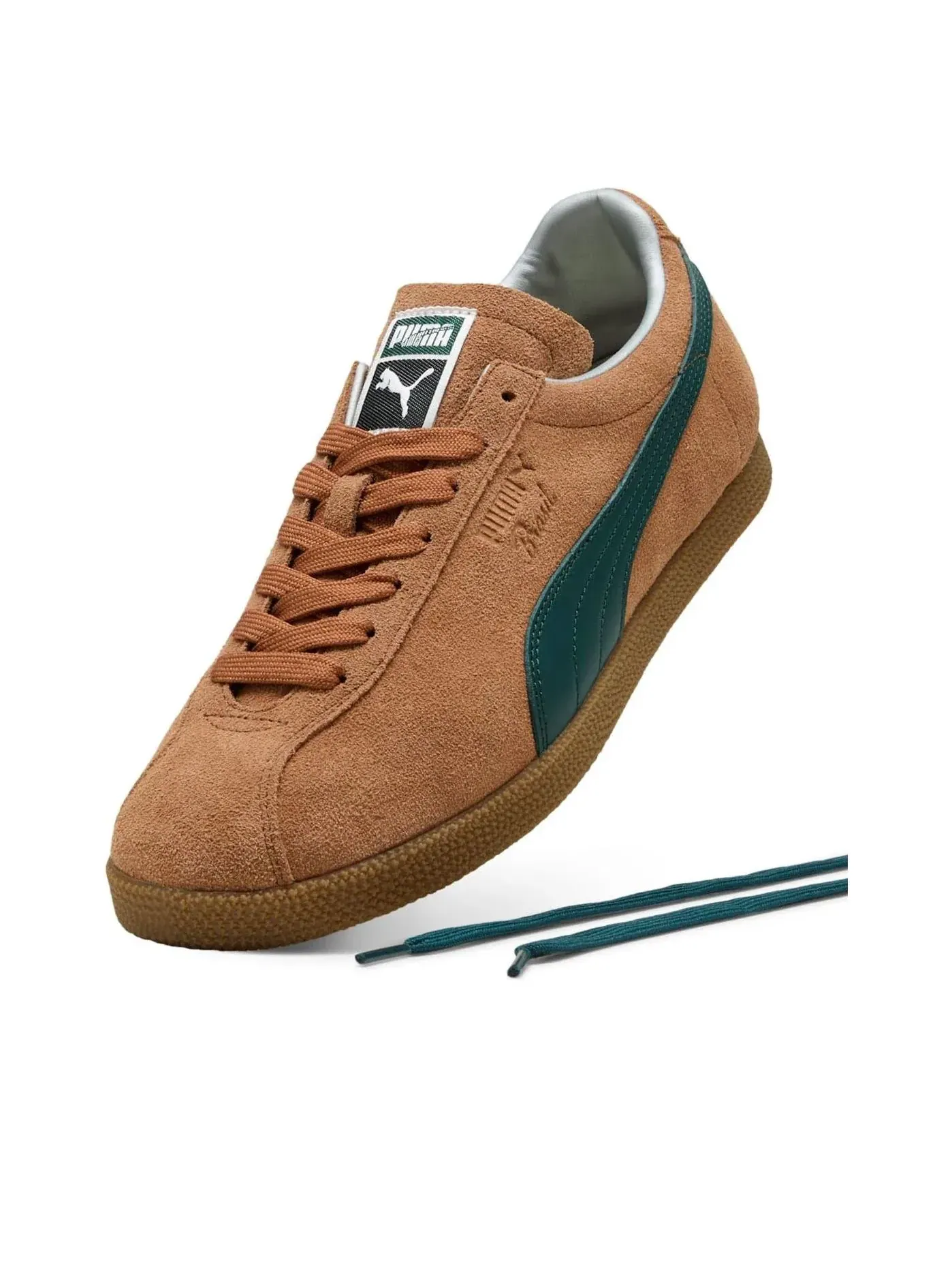 Кроссовки PUMA Brasil 'Melted Caramel Green Terrain' 401048-12 — изображение 3 из 6, коричневый