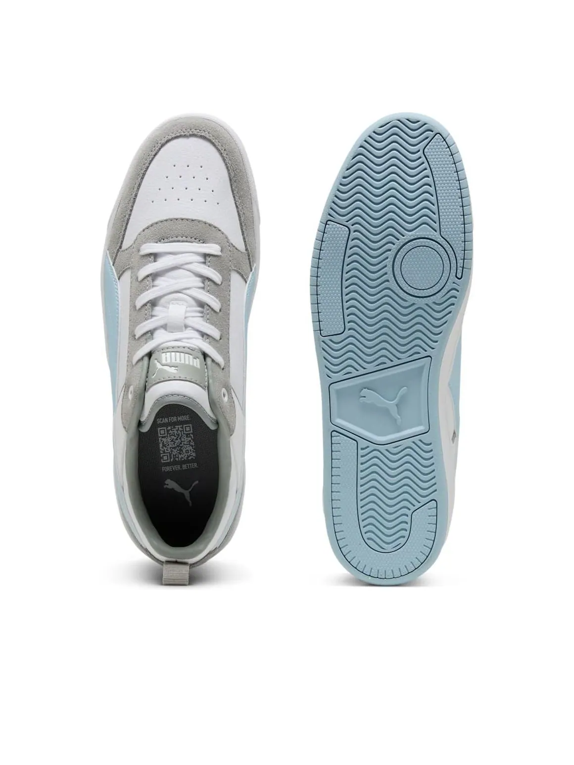 Кроссовки PUMA Dribble SD 'PUMA White Silver Sky Feather Gray' — изображение 3 из 6, серый