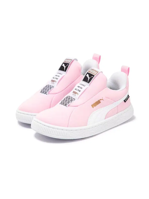Кроссовки suede joyflex sliptech 'pink' Puma — изображение 2 из 4, розовый/белый