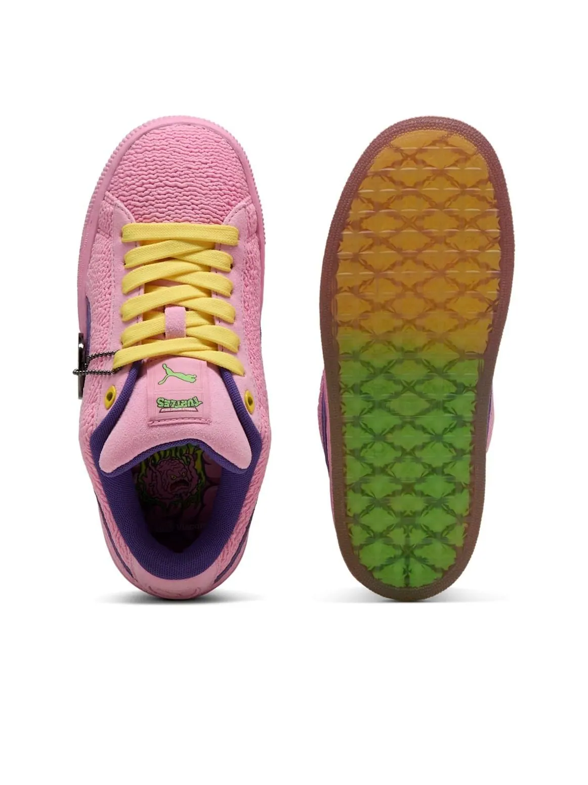 Кроссовки (GS) PUMA x Suede XL Teenage Mutant Ninja Turtles 'Krang' — изображение 3 из 5, розовый