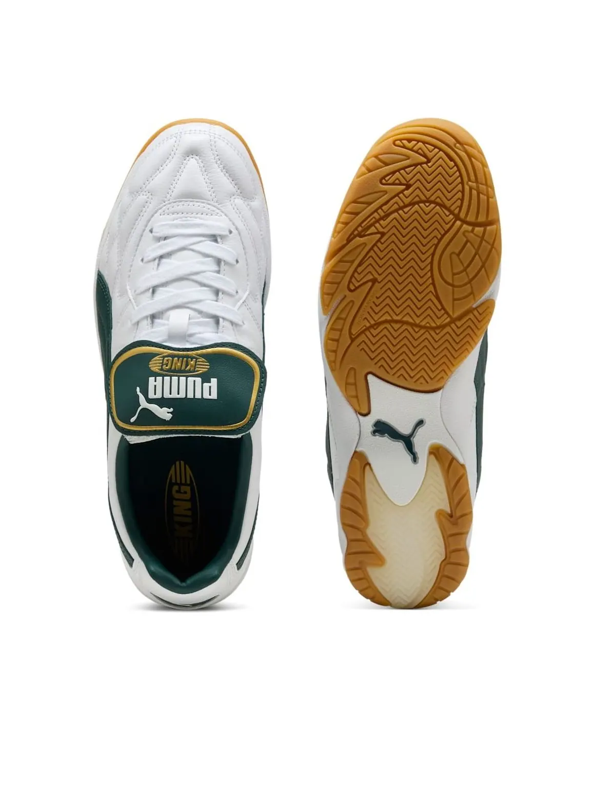 Кроссовки Puma King Indoor 'White Green' — изображение 3 из 6, белый/зеленый