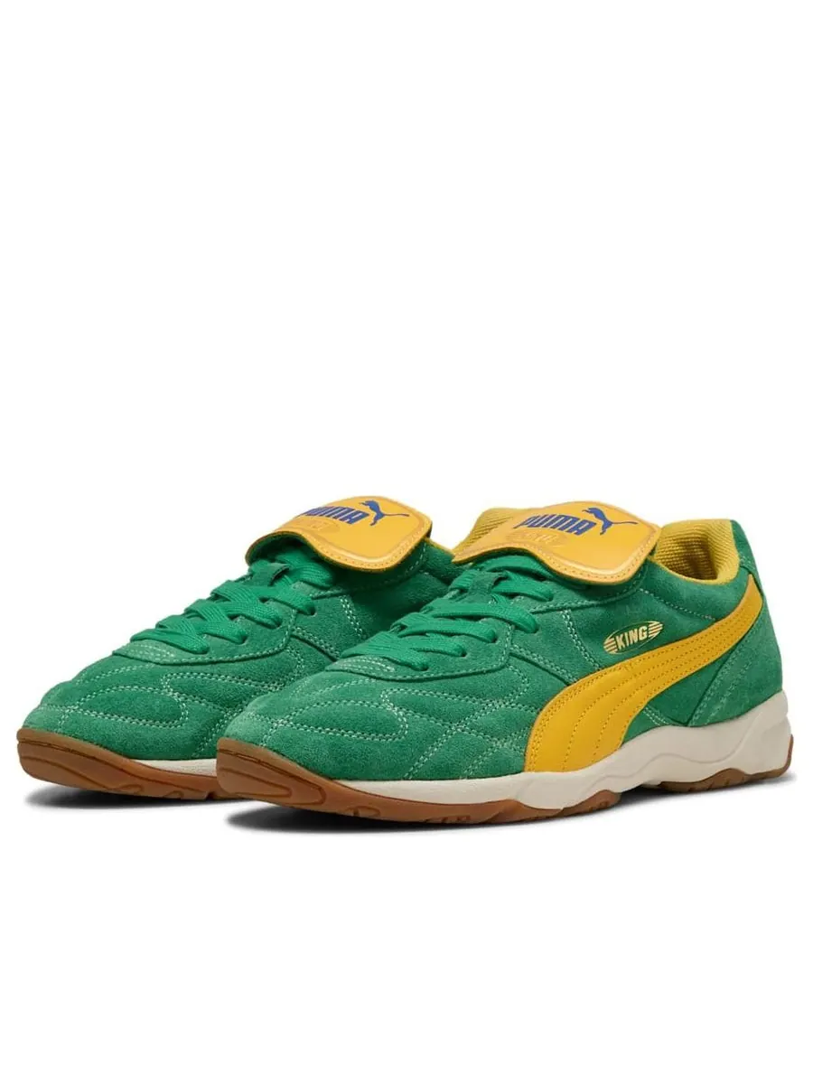 Кроссовки PUMA KING Indoor Royalty 'Archive Green Yellow Sizzle' — изображение 3 из 5, зеленый