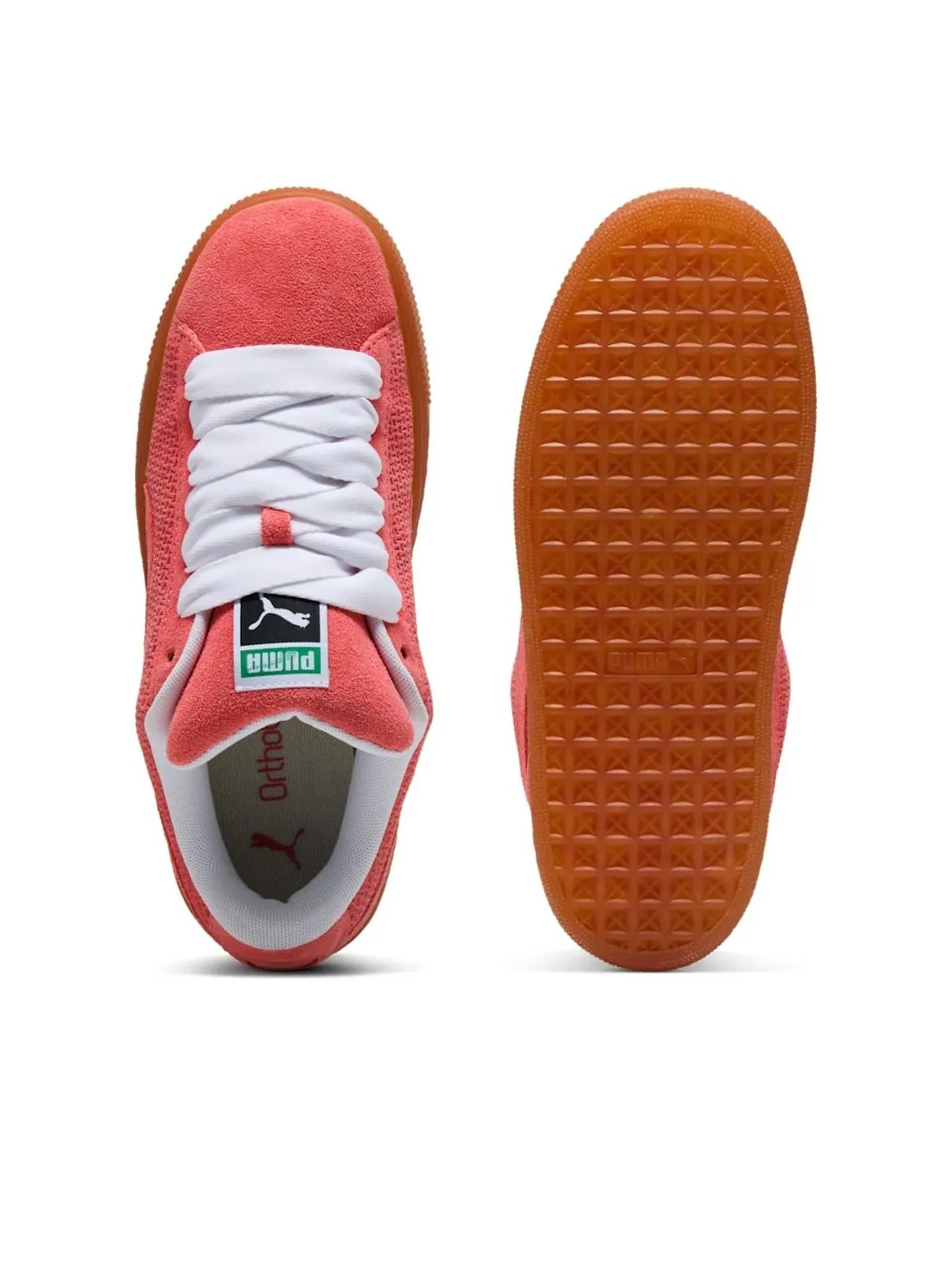 Кроссовки (WMNS) PUMA Suede XL Braided 'Glowing Red' — изображение 3 из 6, красный