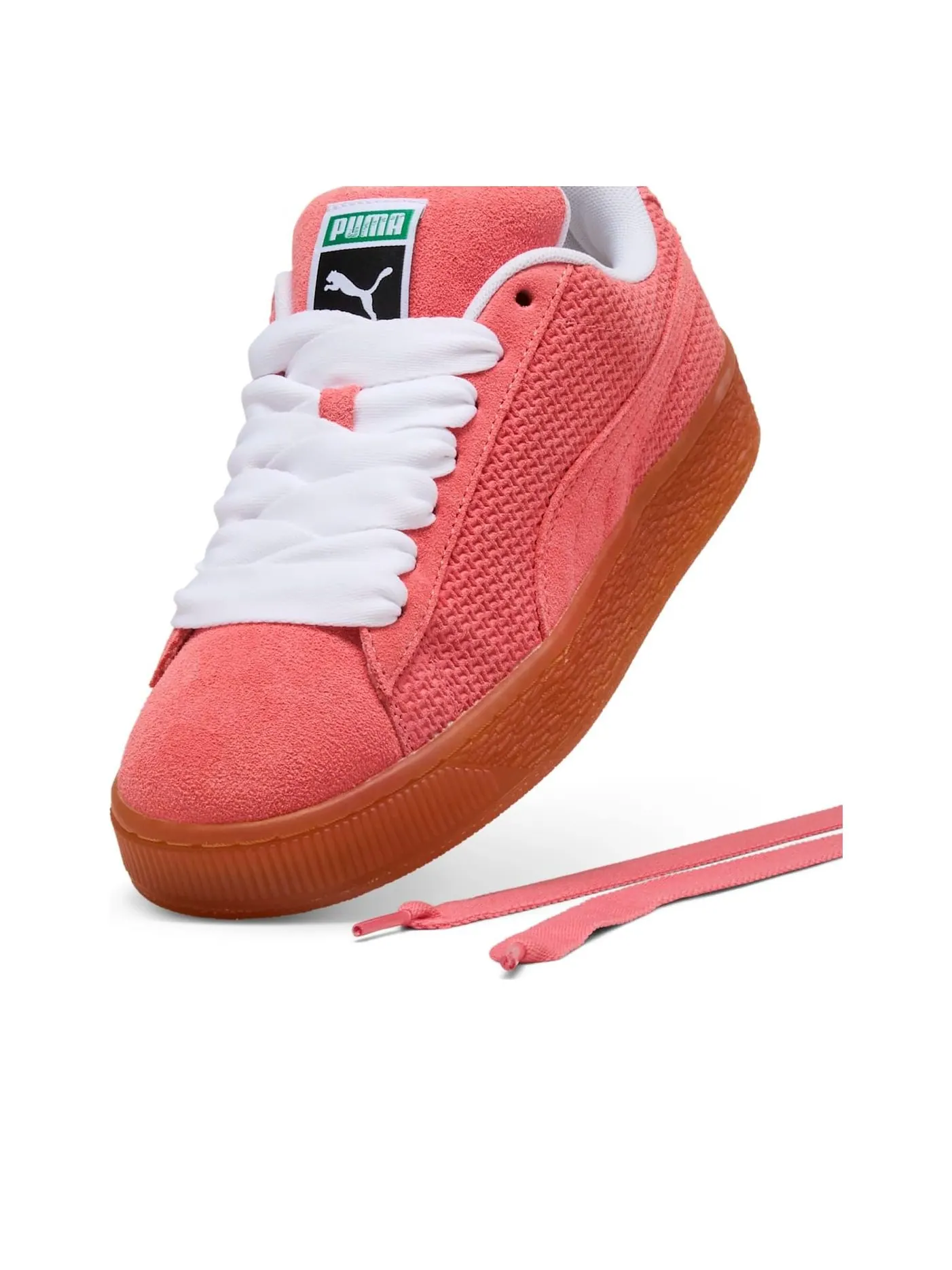 Кроссовки (WMNS) PUMA Suede XL Braided 'Glowing Red' — изображение 5 из 6, красный