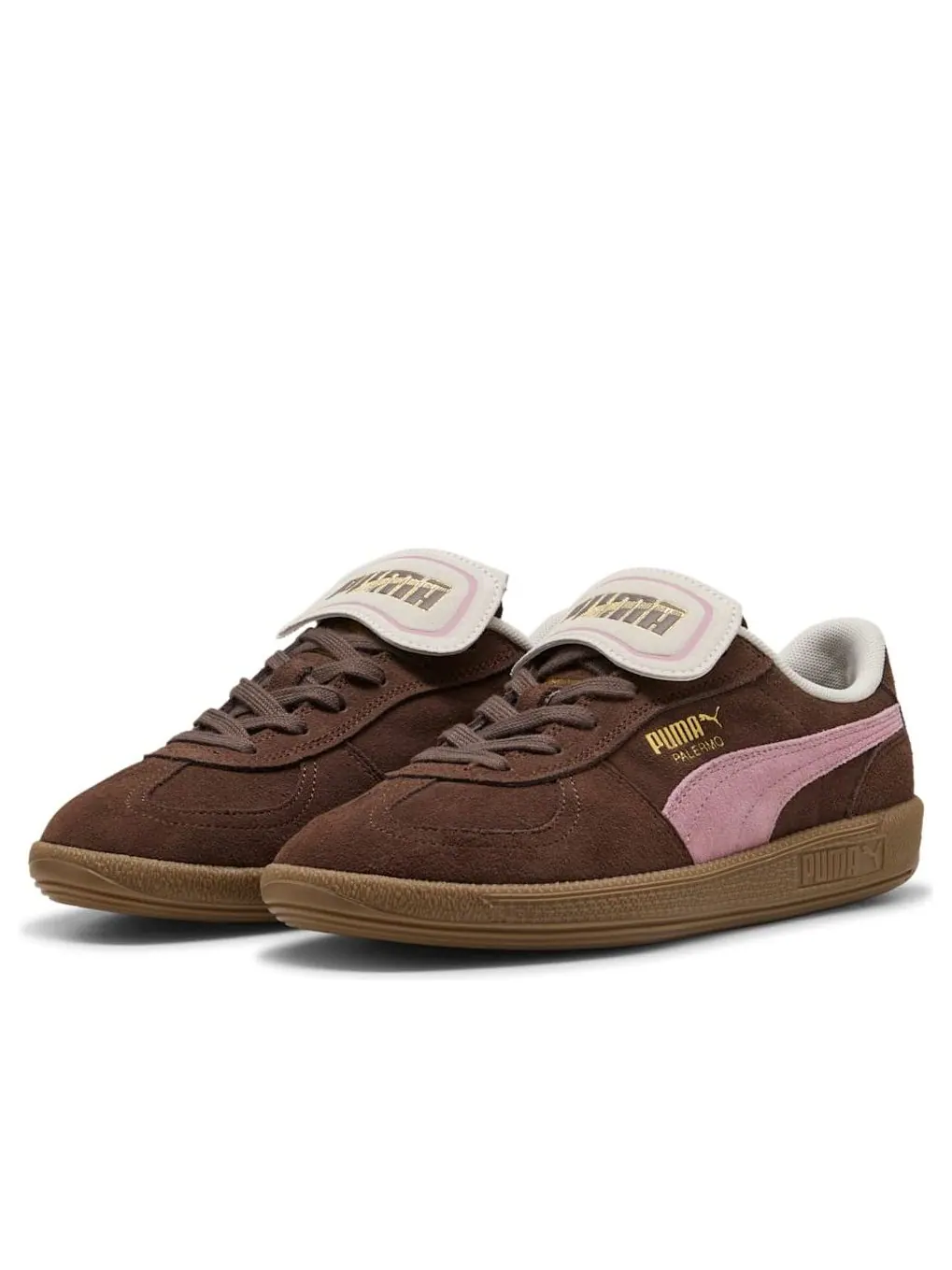 Кроссовки PUMA Palermo Premium 'Flat Bronze Poised Pink' — изображение 2 из 6, коричневый