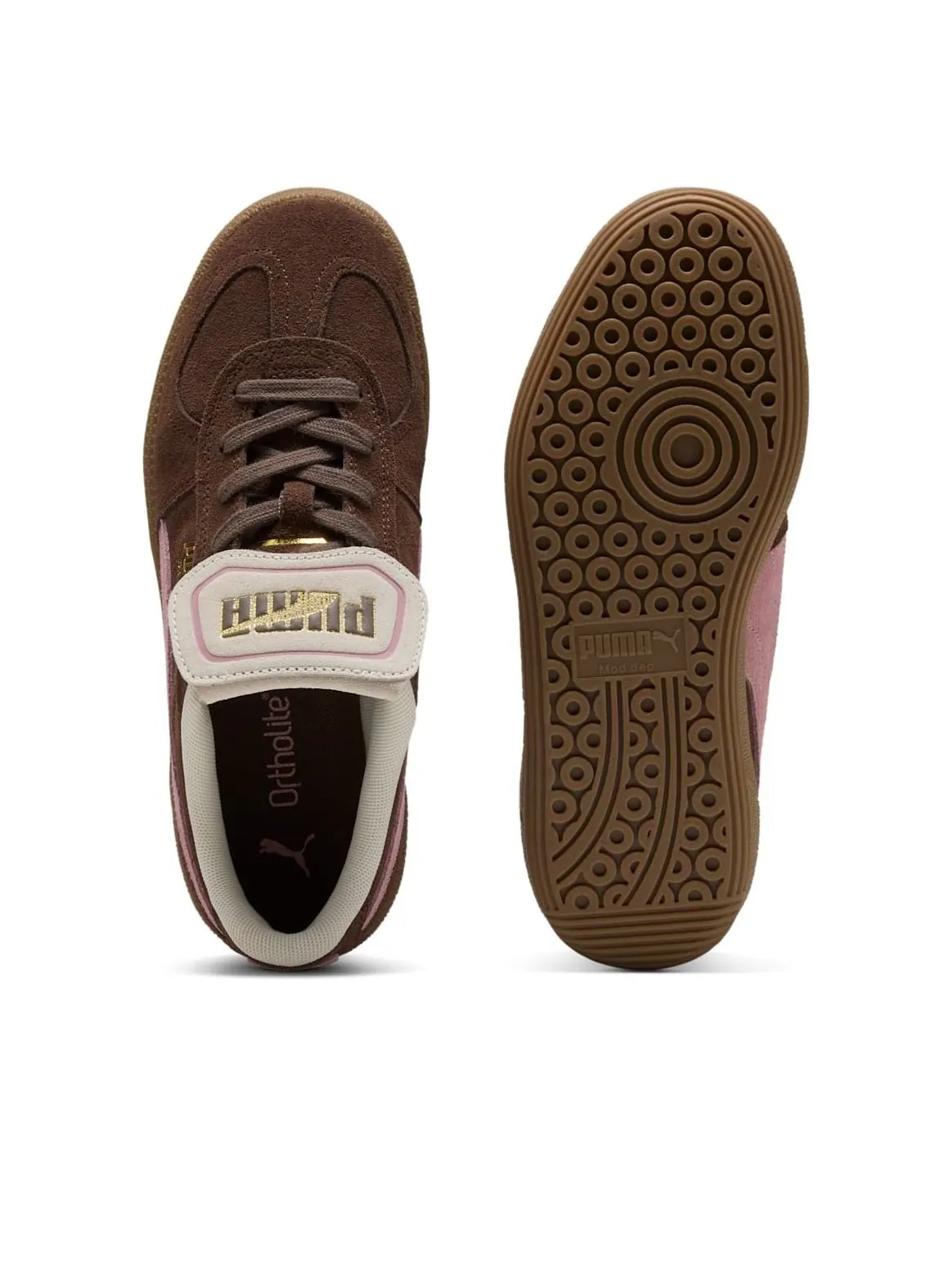 Кроссовки PUMA Palermo Premium 'Flat Bronze Poised Pink' — изображение 3 из 6, коричневый