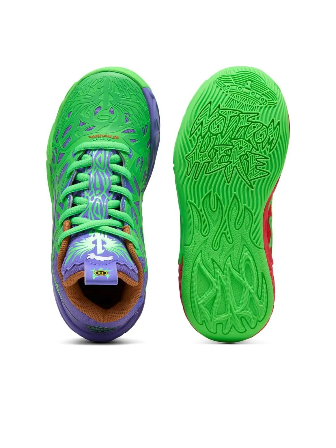 (PS) Puma x Черепашки-ниндзя Ламело Болл MB.04 «Рафаэль и Донателло» — изображение 5 из 6, зеленый/красный/темный