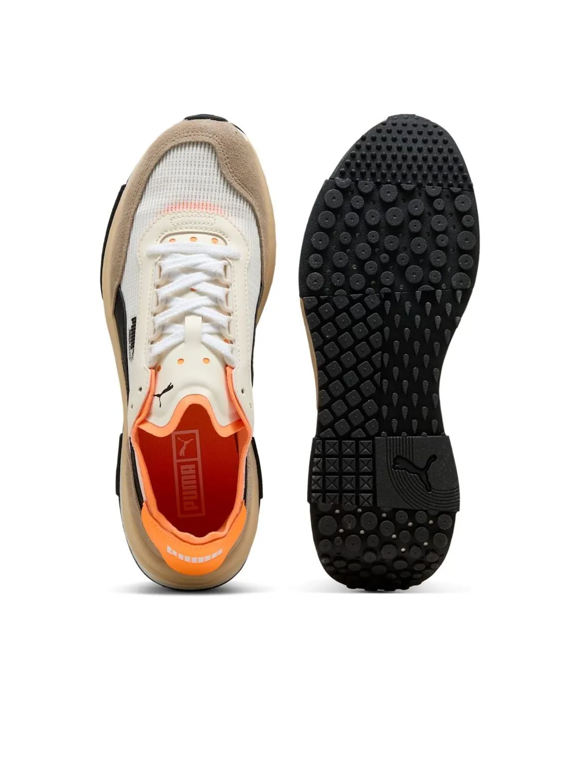 Кроссовки PUMA Rider Elite 'Warm White Fire Red' — изображение 5 из 6, бежевый