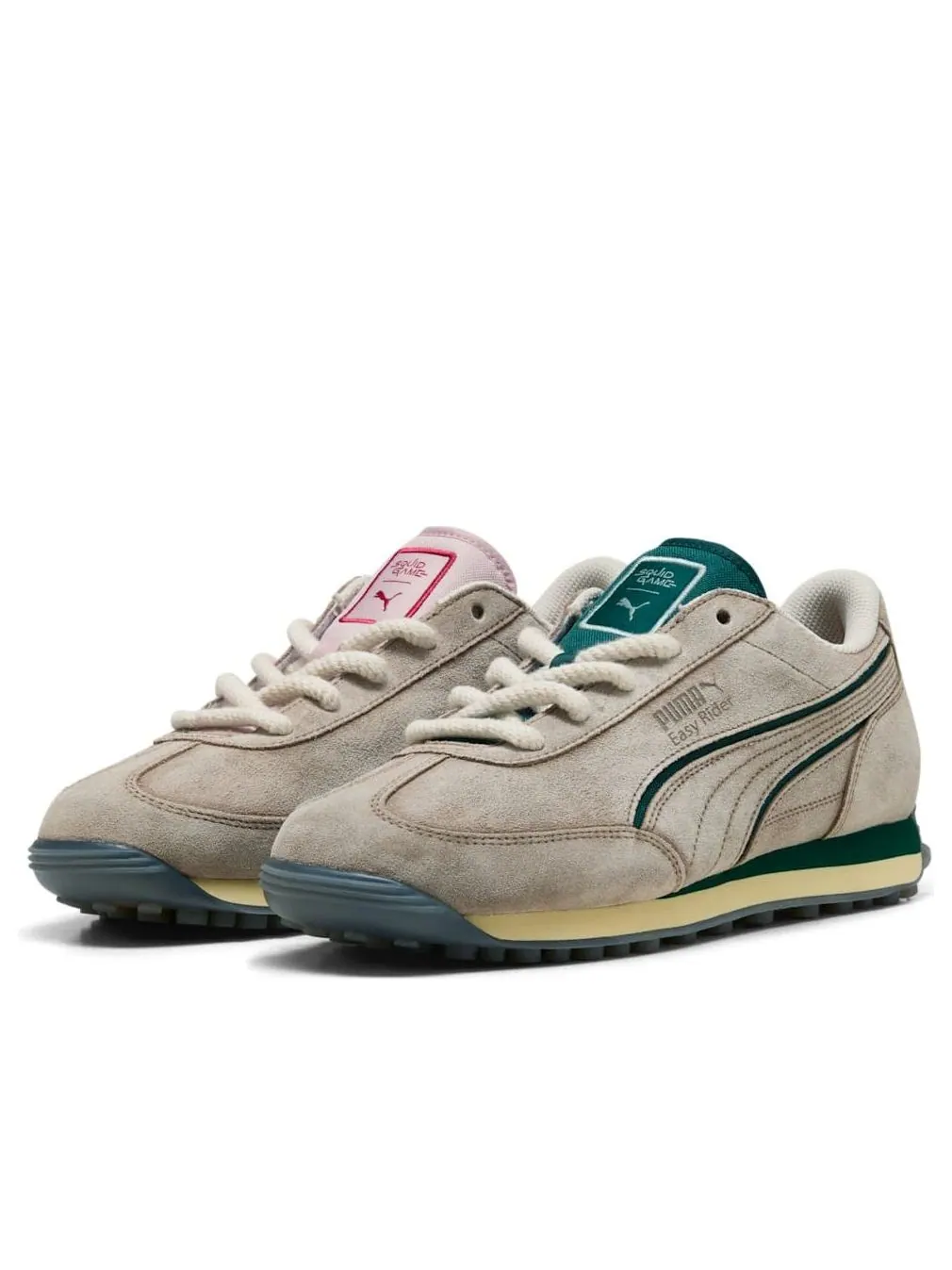 Puma x Squid Game Easy Rider 'Alpine Snow Dark Myrtle' — изображение 2 из 5, темный/красный
