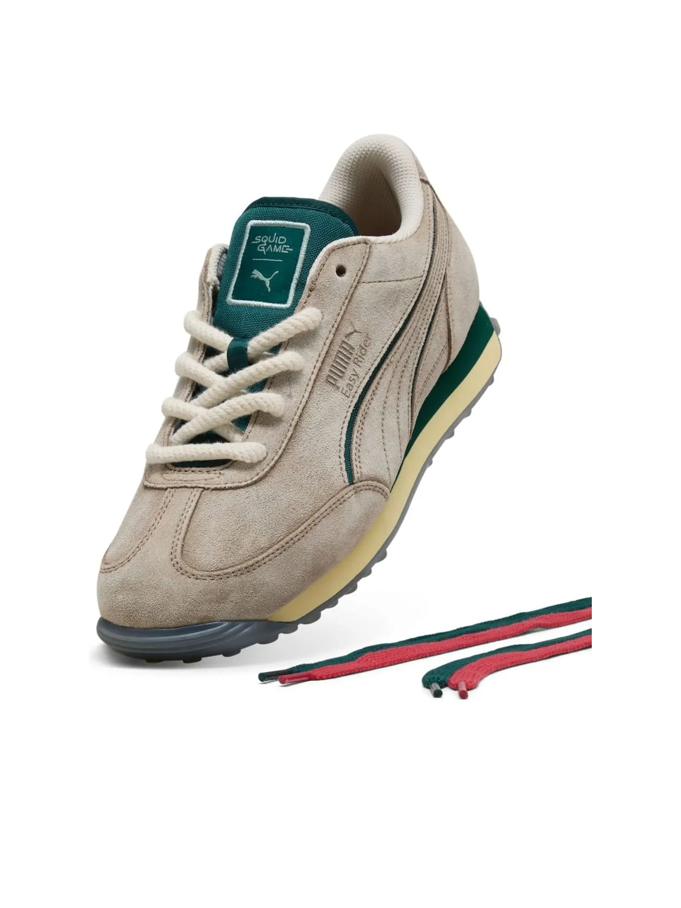 Puma x Squid Game Easy Rider 'Alpine Snow Dark Myrtle' — изображение 4 из 5, темный/красный
