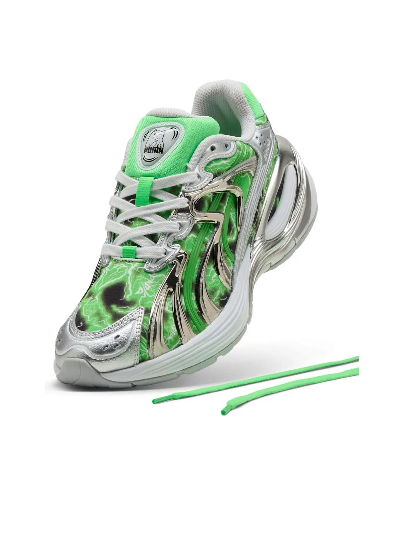 Puma x RIPNDIP Inverse 'Silver Fluro Green' — изображение 3 из 6, серебристый/зеленый