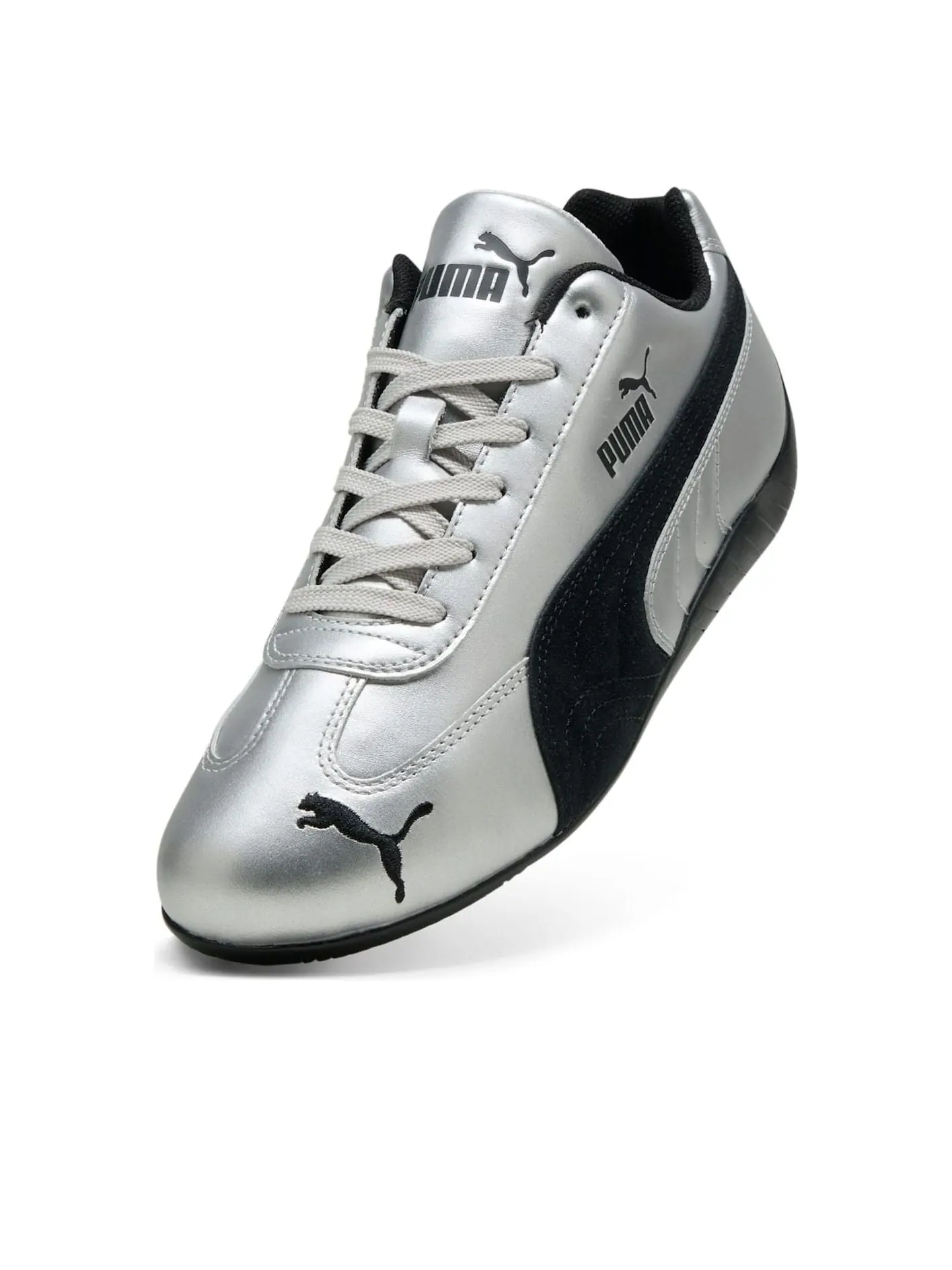 Кроссовки PUMA Speedcat Metallic 'PUMA Silver PUMA Black' — изображение 5 из 6, серебряный