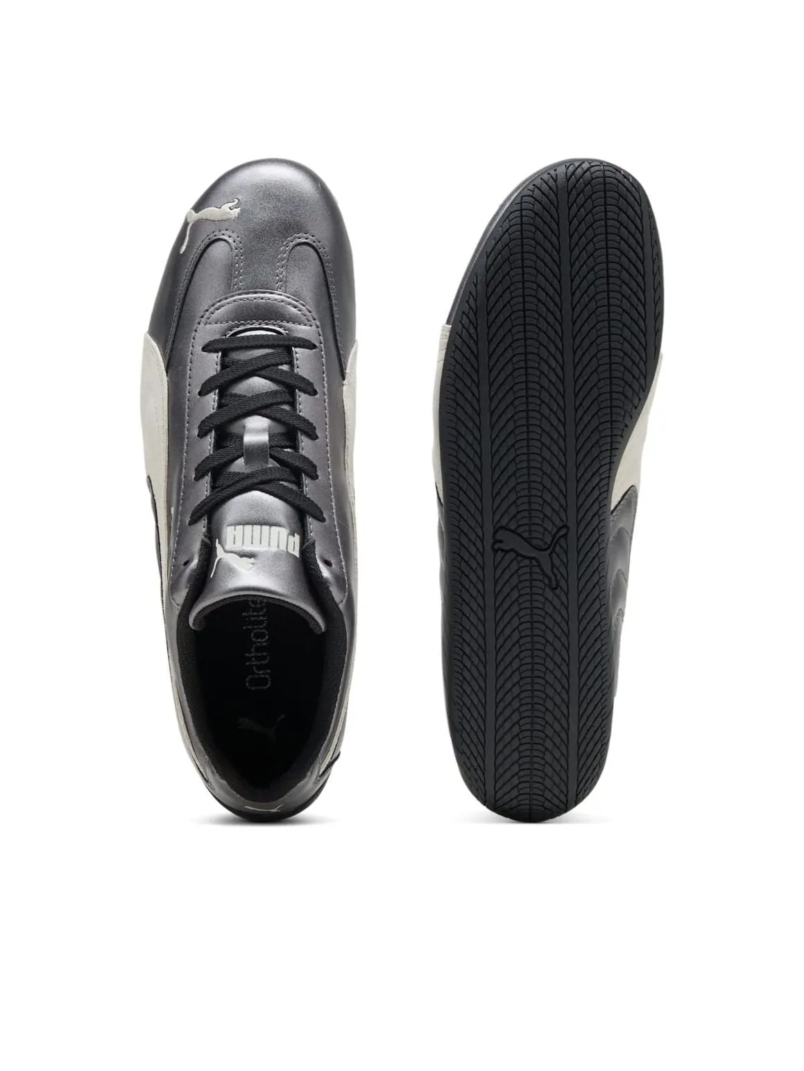 Кроссовки PUMA Speedcat Metallic 'PUMA Black Warm White' — изображение 3 из 6, серебряный