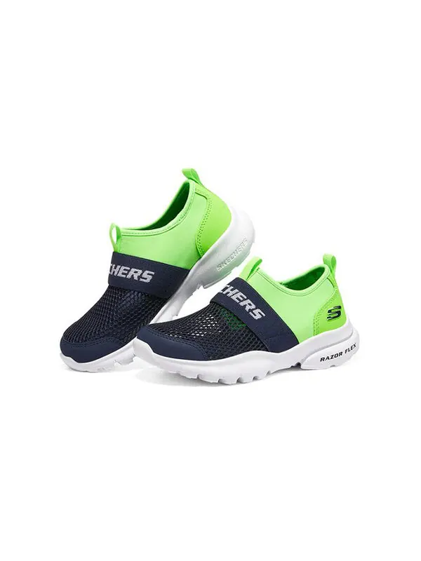 Кроссовки razor flex 'black green' Skechers — изображение 3 из 4, синий/зеленый
