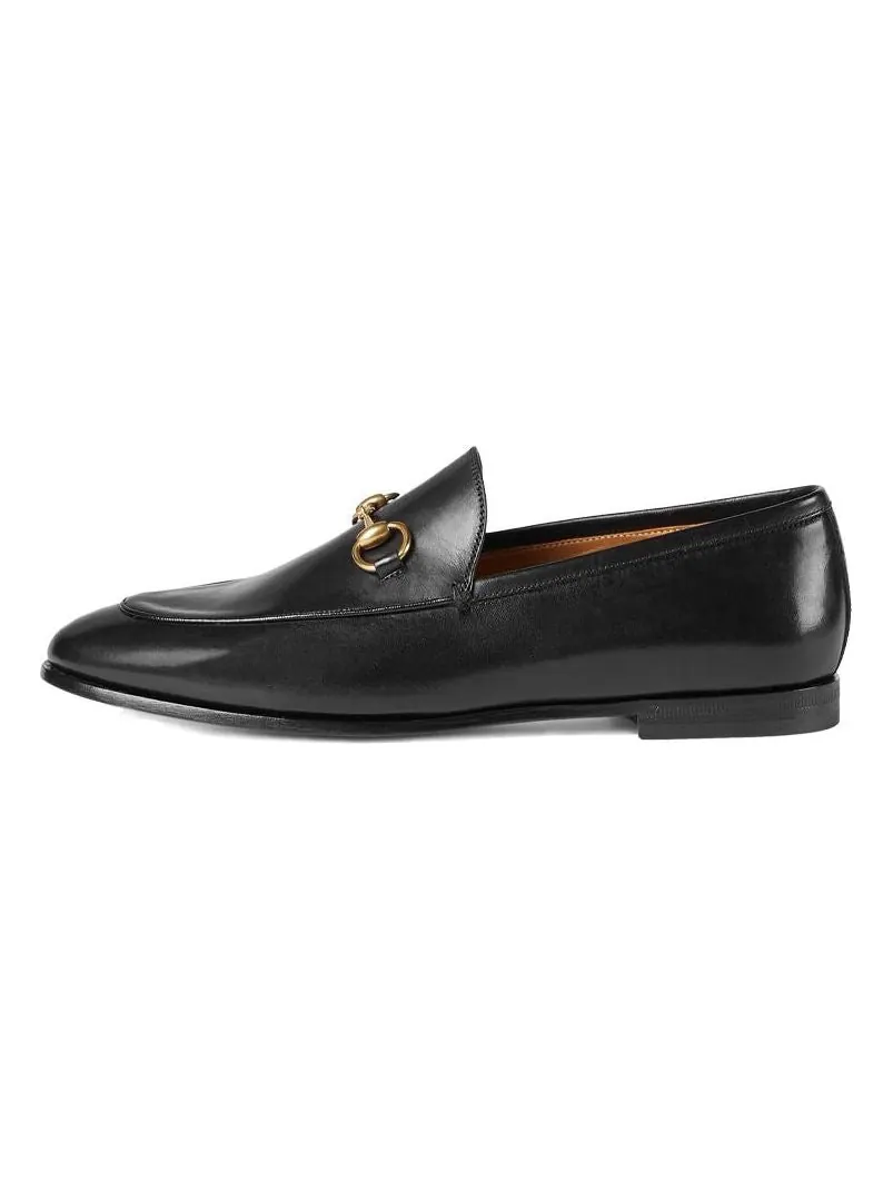 (WMNS) Кожаные лоферы Gucci Jordan — изображение 1 из 6, черный/золотистый