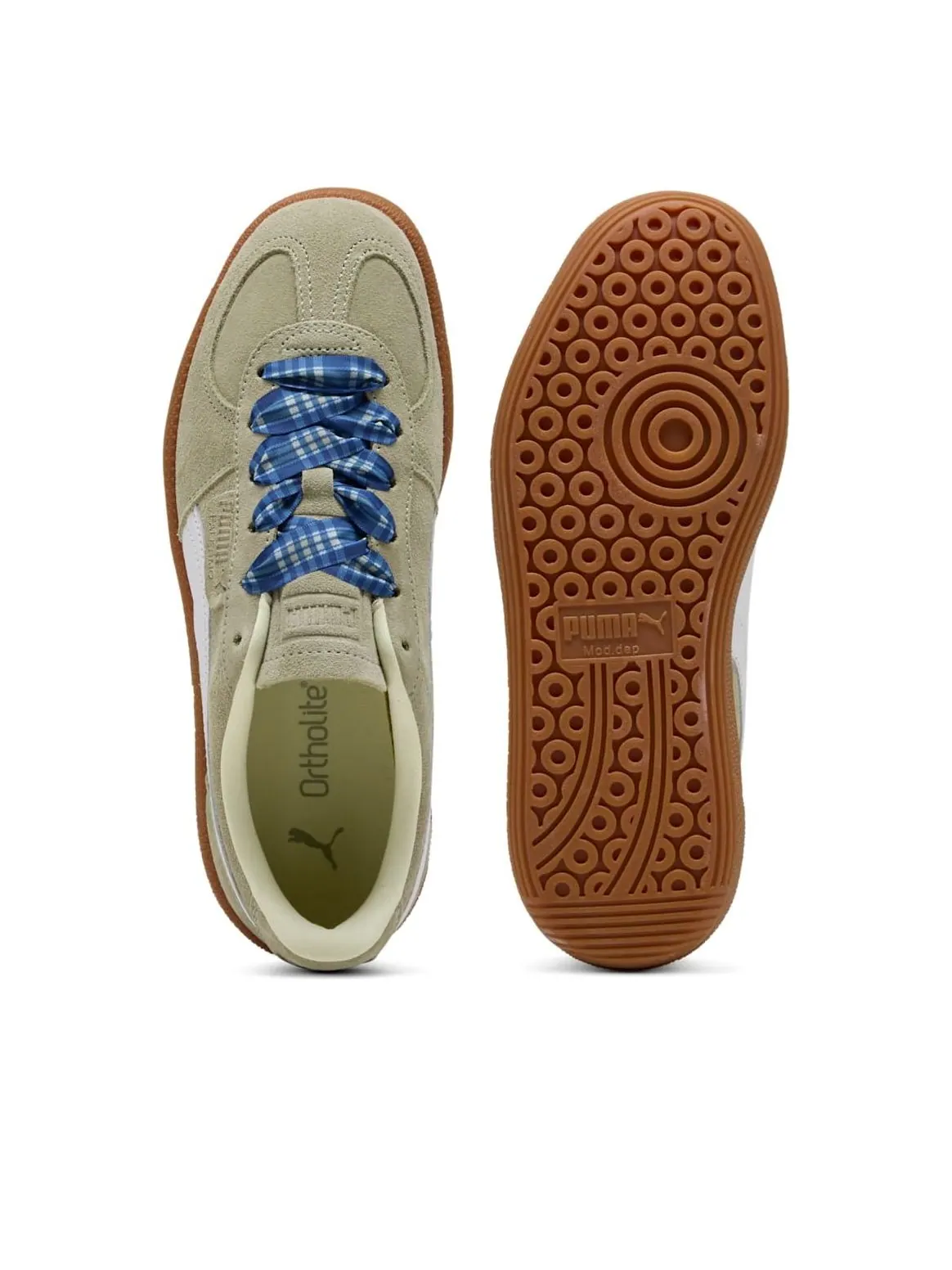 Кроссовки (WMNS) PUMA Palermo Laces 'Light Green Gum' — изображение 5 из 6, зеленый