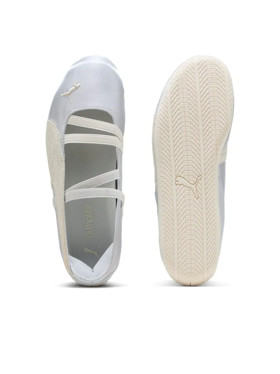 Кроссовки (WMNS) PUMA Speedcat Ballet 'Silver Mist Warm White Satin' — изображение 4 из 6, серебряный