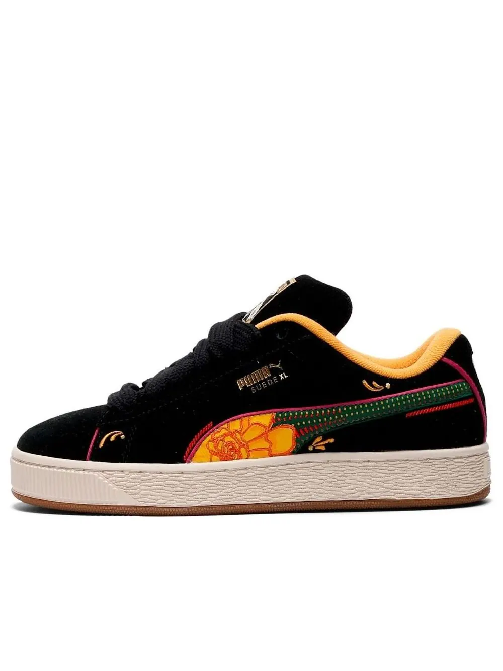 Puma Suede XL La Catrina 'Black Yellow Sizzle Pinktastic' — изображение 1 из 6, черный/желтый
